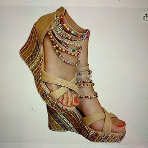 New Womens Wedge Sandals size 9